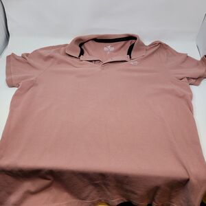 Hollister Polo in Salmon Pink Mens XL w/ Bonus Pink Hanes T-shirt